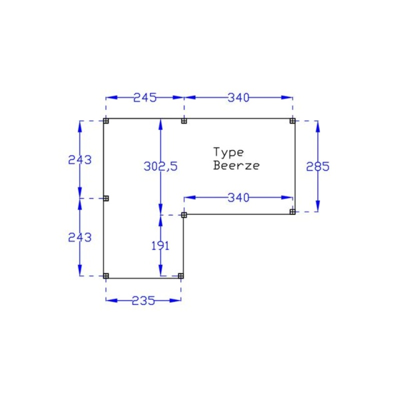 plattegrond prieel beerze