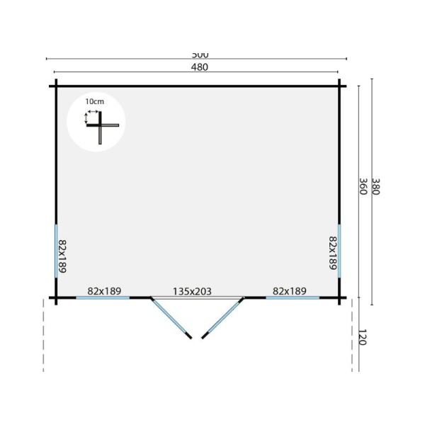 plattegrond blokhut yorick