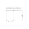 DHZ Overkapping Raalte Zwart 600cm - Afbeelding 2