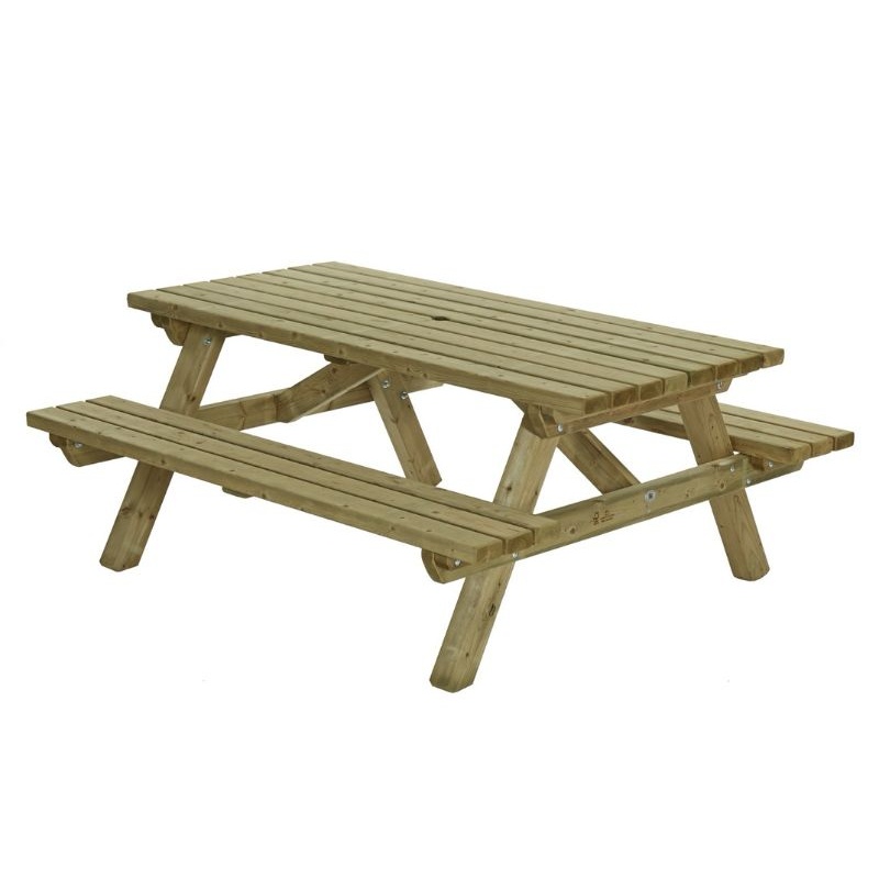 rechthoekige picknicktafel 180cm | robuust