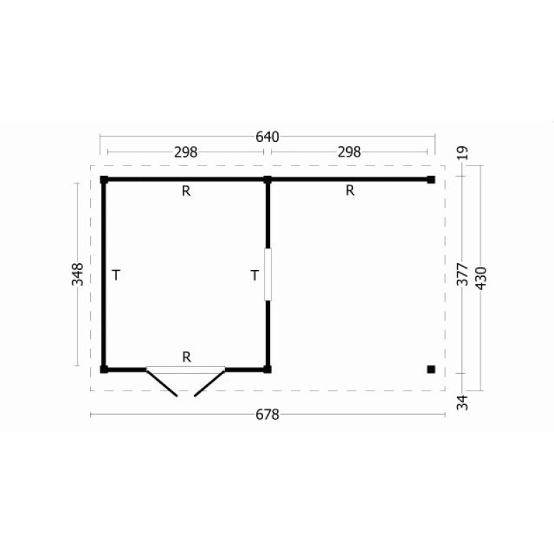 Overkapping plat dak Oslo XL Type 4 678x430cm - Afbeelding 2