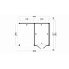 Overkapping zadeldak Hamar L Type 3 478x295cm - Afbeelding 2