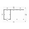 Overkapping plat dak Oslo L Type 7 Zwart 690x380cm - Afbeelding 4