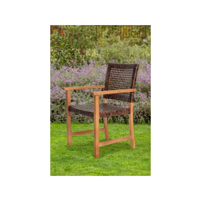 Tuinstoel Teak Madiun set van 2 stoelen