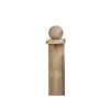 ornament hout met bol 7x7