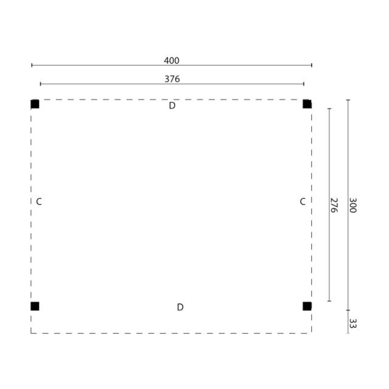 DHZ Overkapping Red class Wood Zoutelande 400cm - Afbeelding 6