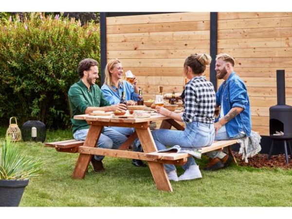 rechthoekige picknicktafel - sfeerafbeelding