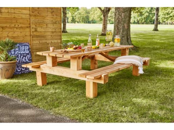 rechthoekige picknicktafel robuust