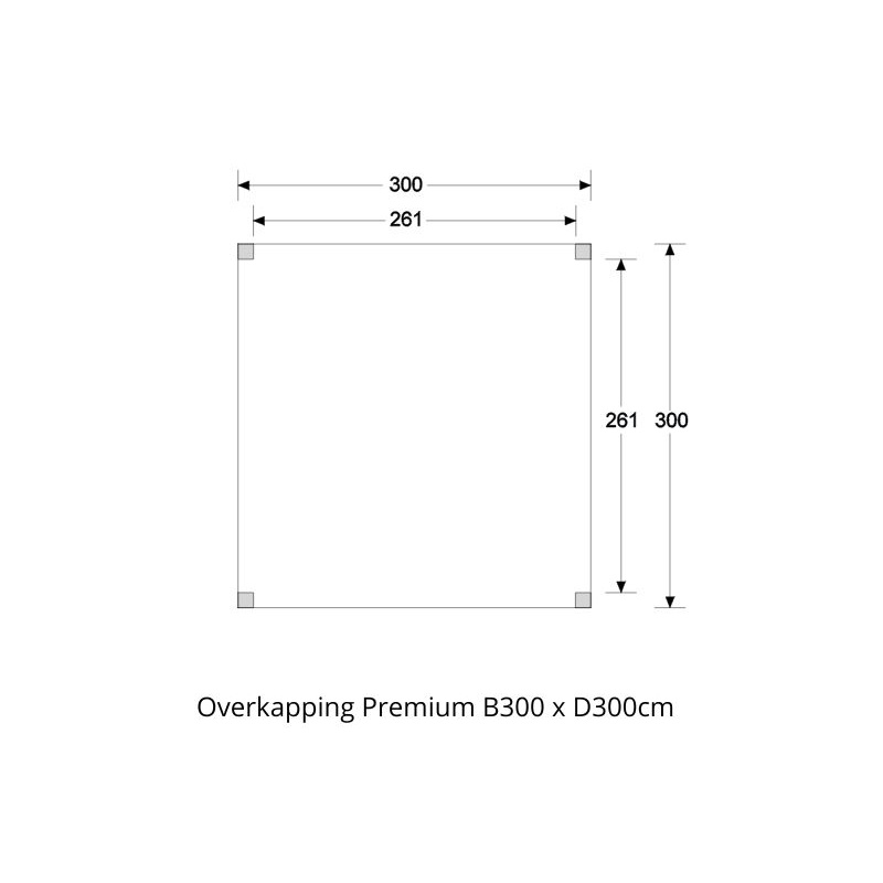 douglas premium plattegrond B300 x D300cm