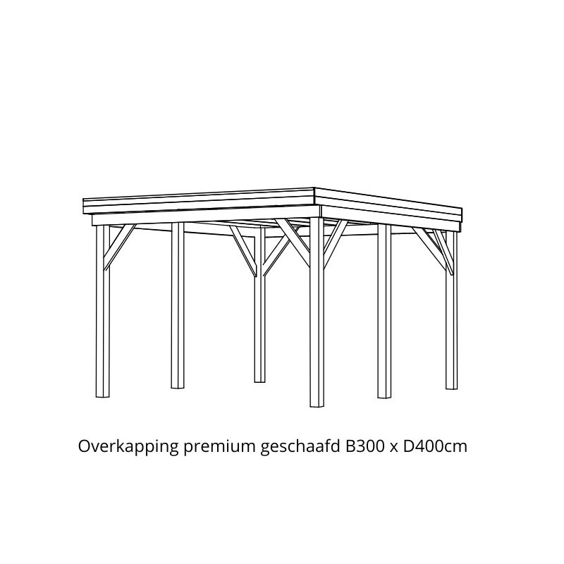 overkapping premium gesch B300 x D400cm