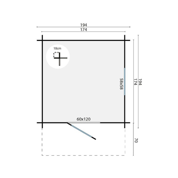 speelhuisje finland plattegrond