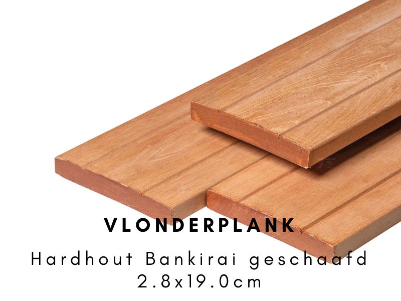 Vlonderplank hardhout geschaafd