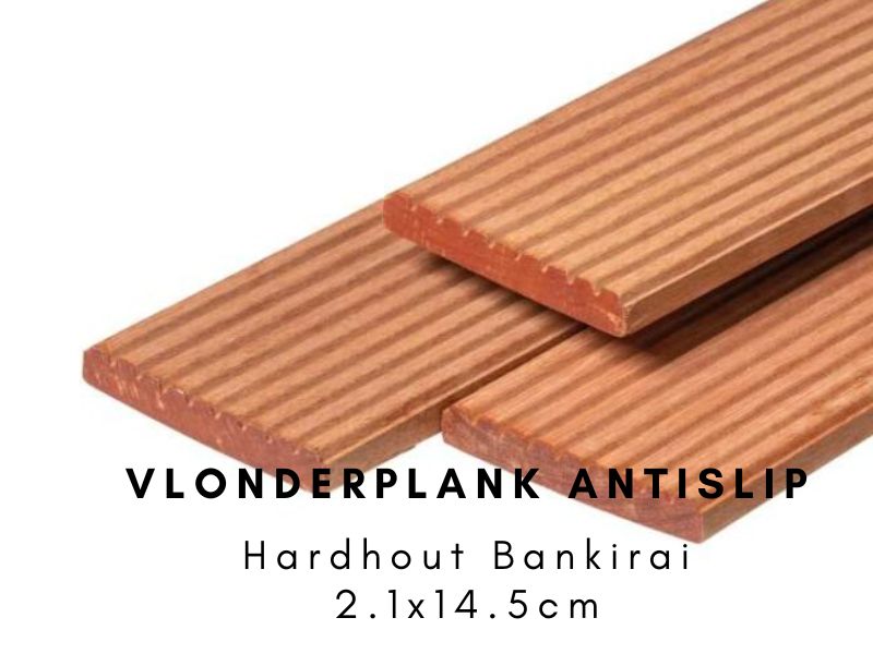 Vlonderplank antislip hardhout