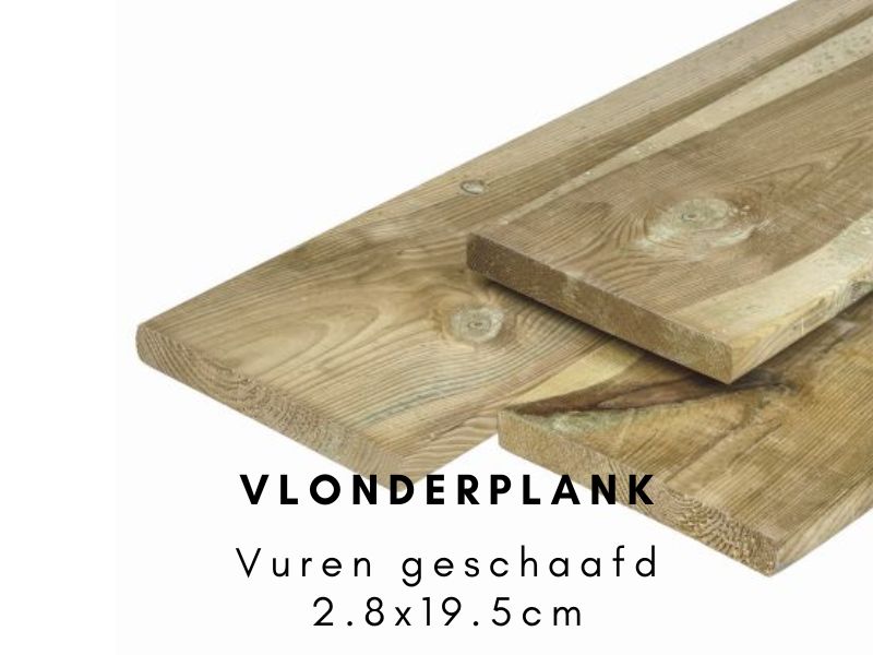 Vlonderplank vuren geschaafd