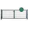 Tuinpoort metaal Groen dubbel 100x300cm