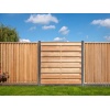 flex fence met hardhouten schutting