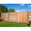 flex fence met hardhout
