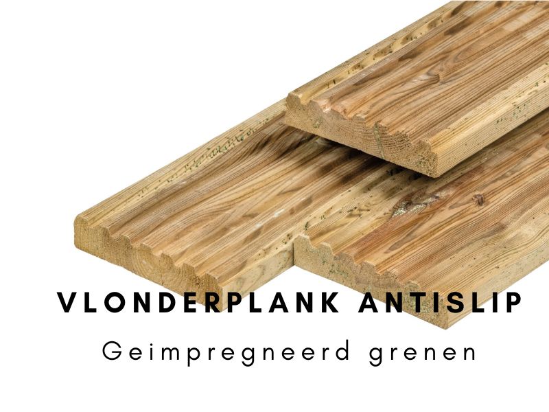 vlonderplank antislip geïmpregneerd