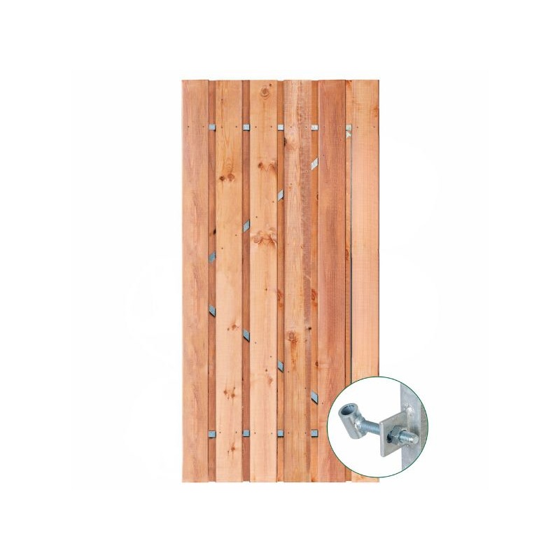 Tuinpoort Red class Wood met stalen frame 90cm