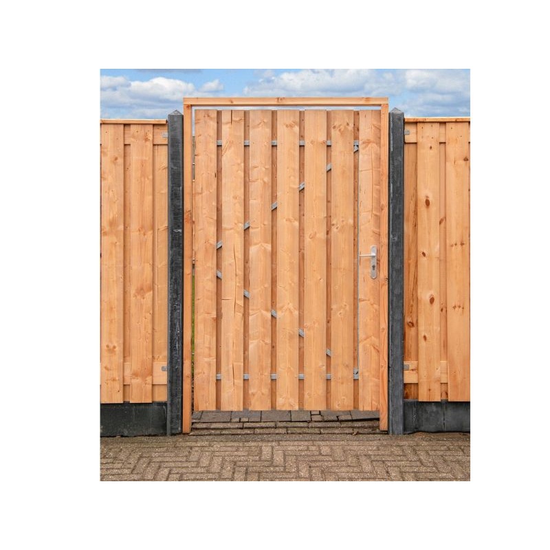 Tuinpoort Red class Wood met stalen frame sfeerafbeelding 1