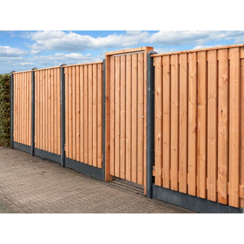 Tuinpoort Red class Wood met stalen frame sfeerafbeelding