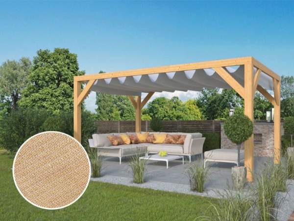 pergola schuifzeil beige