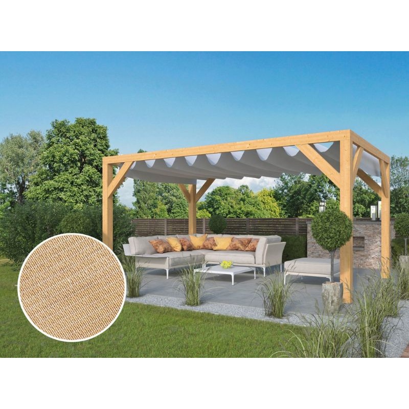 pergola schuifzeil beige