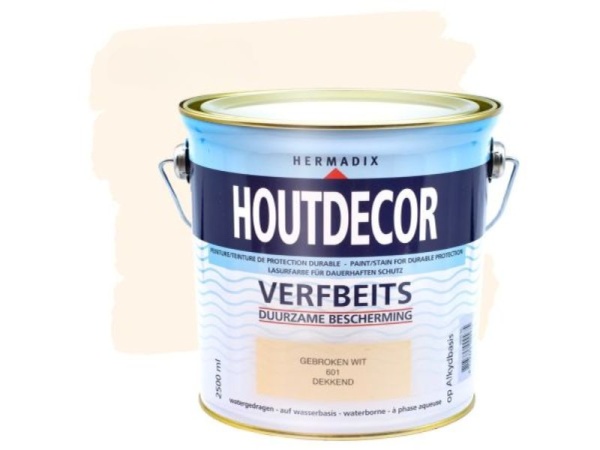 houtdecor 601 gebroken wit dekkend