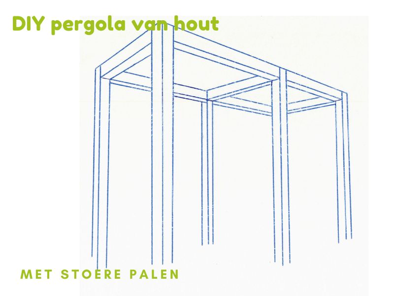 schets pergola van hout