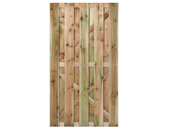 Tuindeur met houten frame verticale planken