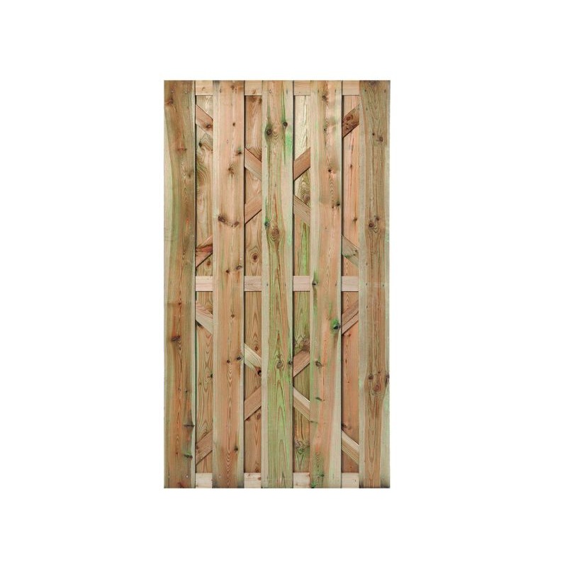 Tuindeur met houten frame verticale planken