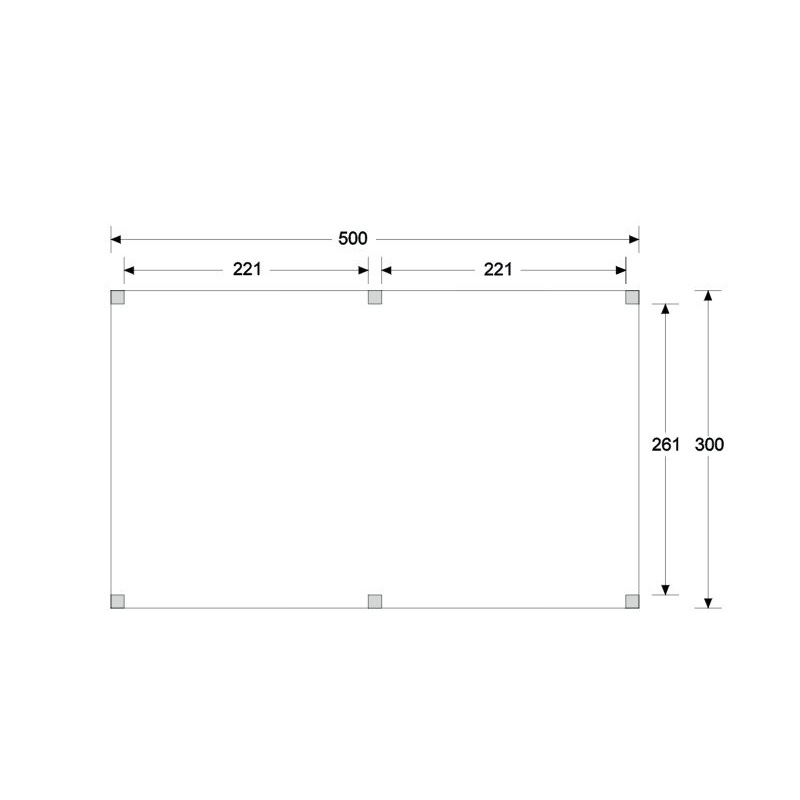 douglas excellent plattegrond B500 x D300cm