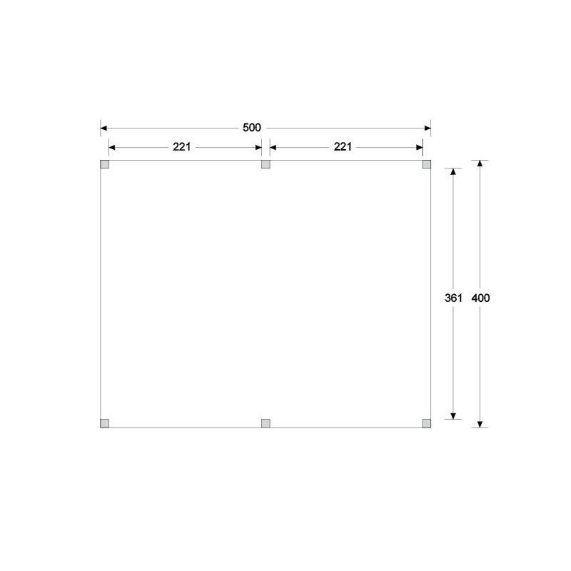 douglas excellent plattegrond B500 x D400cm