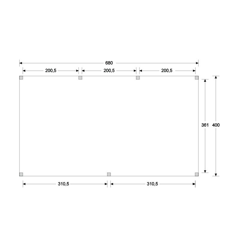 douglas excellent plattegrond B680 x D400cm