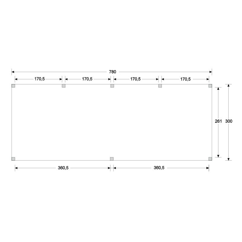 douglas excellent plattegrond B780 x D300cm