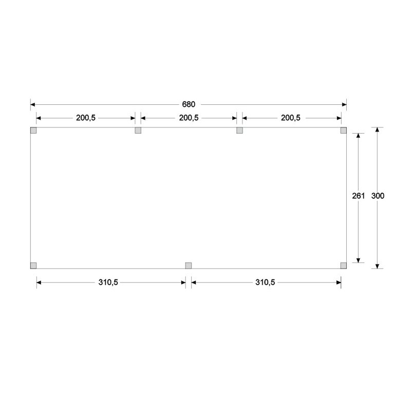 douglas excellent plattgrond B680 x D300cm