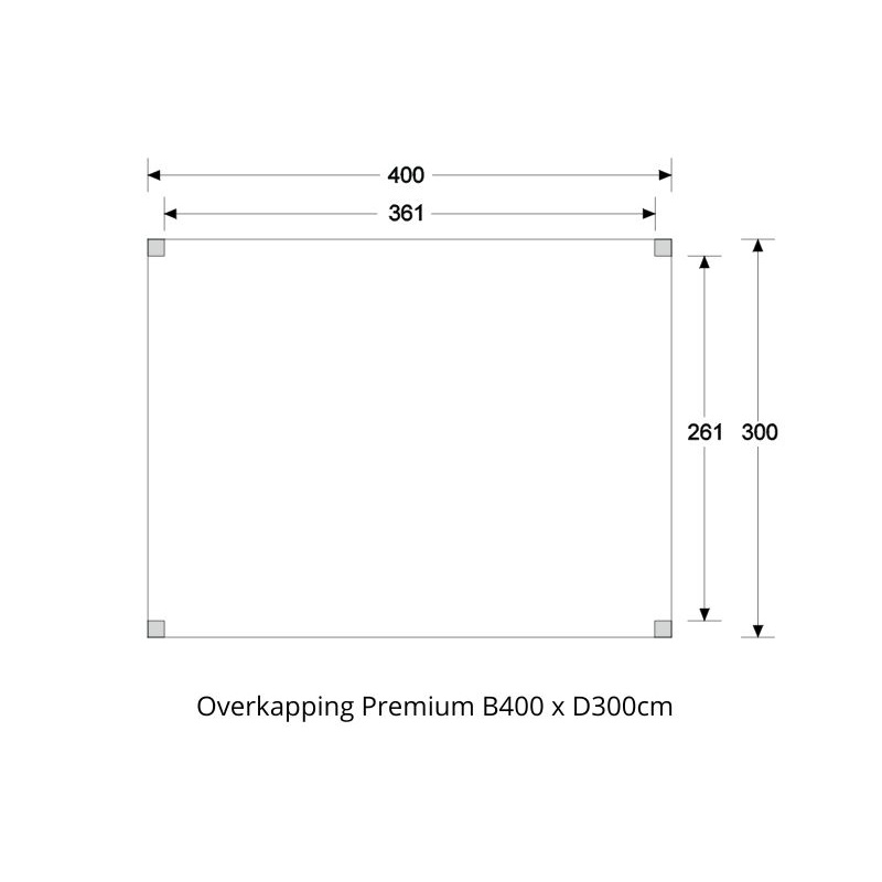 douglas premium plattegrond B400 x D300cm