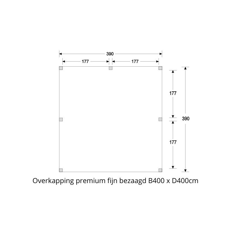 premium ruw plattegrond B400 x D400cm