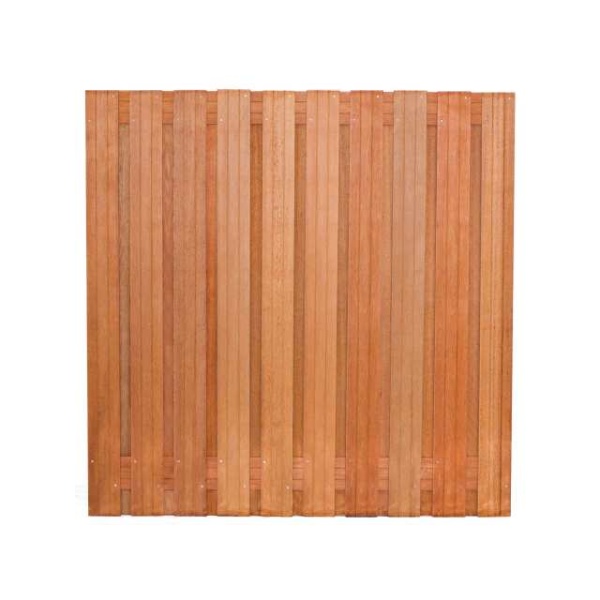 Tuinscherm Hardhout 21 planks 180x180cm