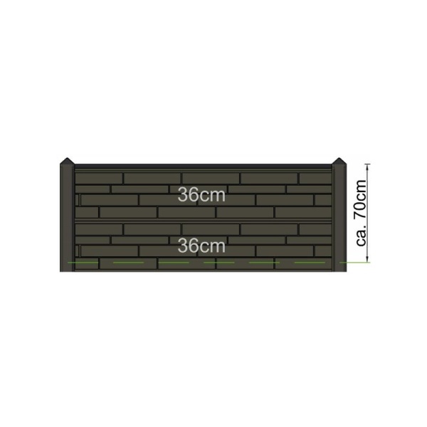 Betonpaal pyramide Antraciet 145cm - Afbeelding 3