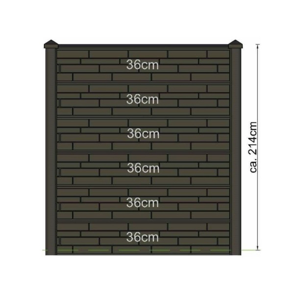 Sleufpaal beton Wit/grijs 280cm - Afbeelding 2