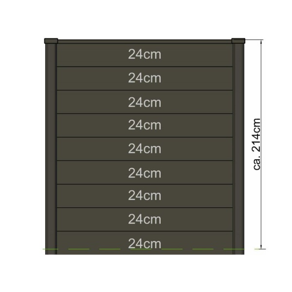 Sleufpaal beton Wit/grijs 280cm - Afbeelding 3