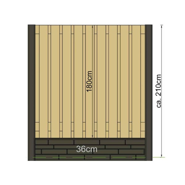 Sleufpaal beton Wit/grijs 280cm - Afbeelding 4