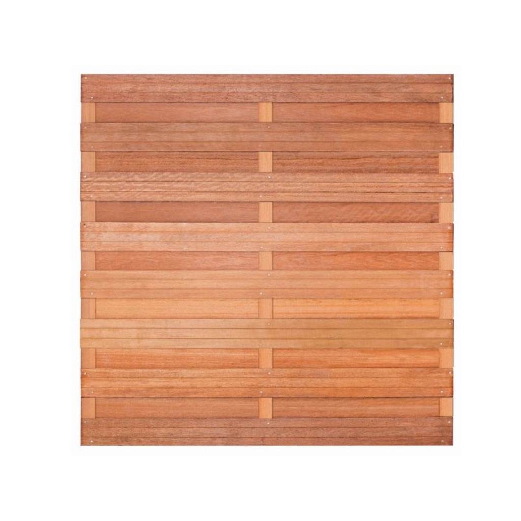 Hardhouten schutting als erfafscheiding in Hoogerheide 13 Tuinscherm hardhout Bronkhorst 180x180cm