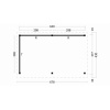 Overkapping plat dak Oslo XL Type 2 Zwart 678x430cm - Afbeelding 2