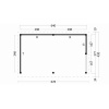 Overkapping plat dak Oslo XL Type 3 Zwart 678x430cm - Afbeelding 2