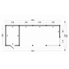 Overkapping plat dak Oslo L Type 10 Zwart 903x380cm - Afbeelding 2