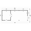 Overkapping plat dak Oslo XL Type 8 Zwart 990x430cm - Afbeelding 2