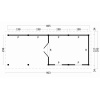 Overkapping zadeldak Hamar L Type 11 Zwart 903x395cm - Afbeelding 2