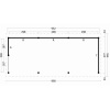 Overkapping zadeldak Hamar XL Type 6 Zwart 990x445cm - Afbeelding 2